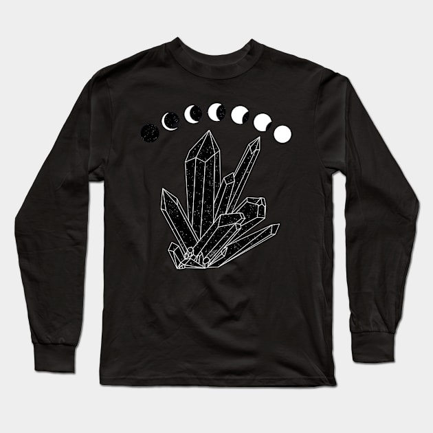 Crystals and Moons Long Sleeve T-Shirt by SupernovaAda